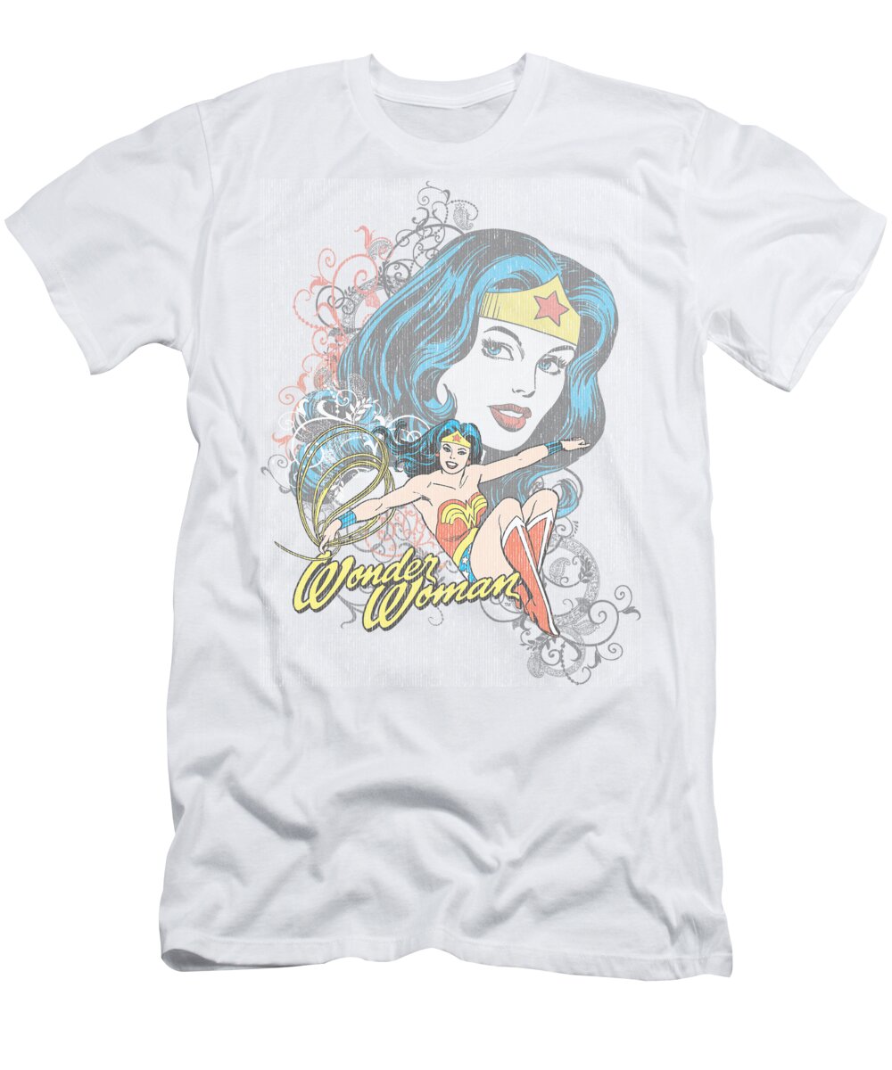  T-Shirt featuring the digital art Dc - Wonder Scroll by Brand A