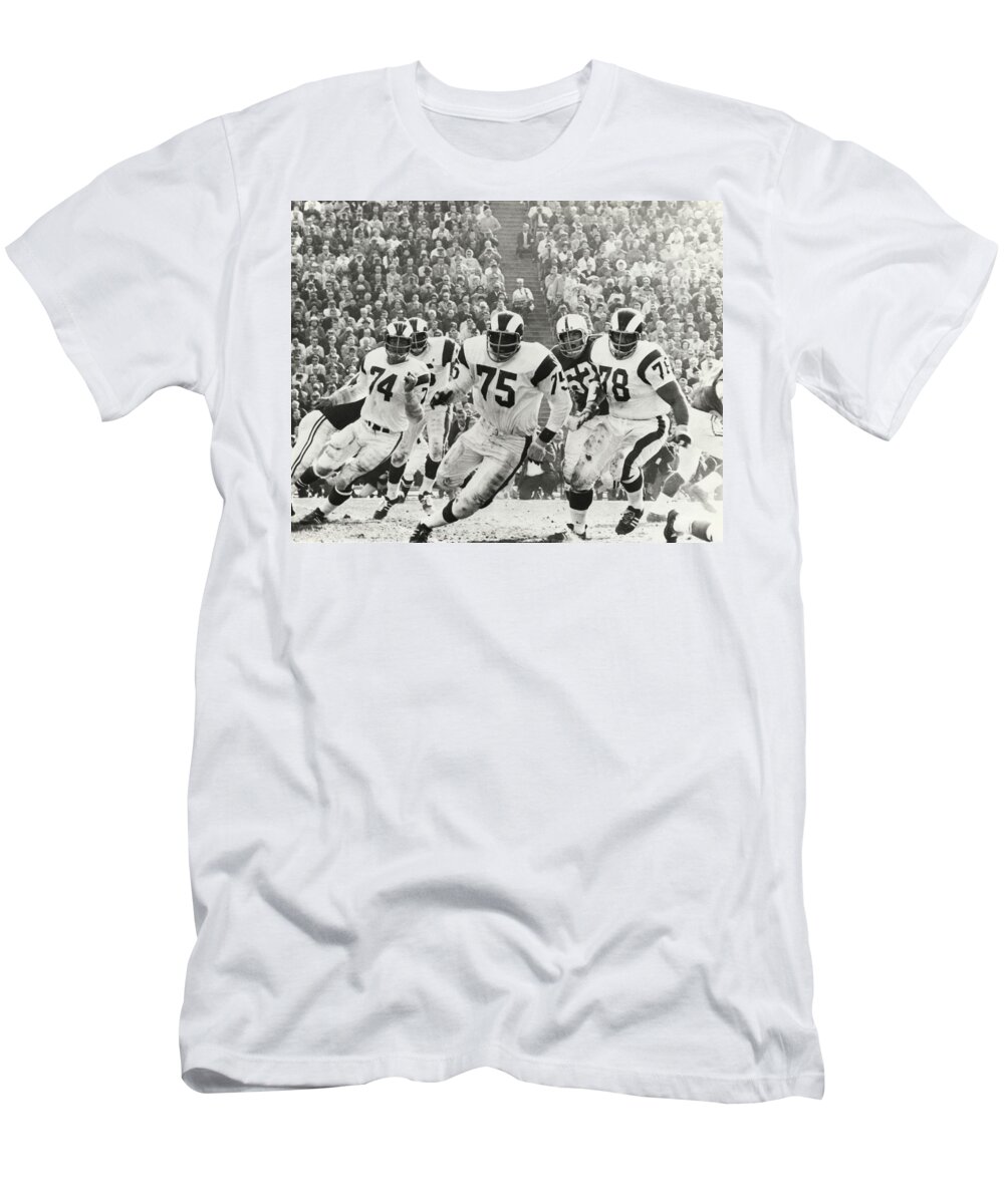 Deacon T-Shirt featuring the photograph Deacon Jones Poster by Gianfranco Weiss
