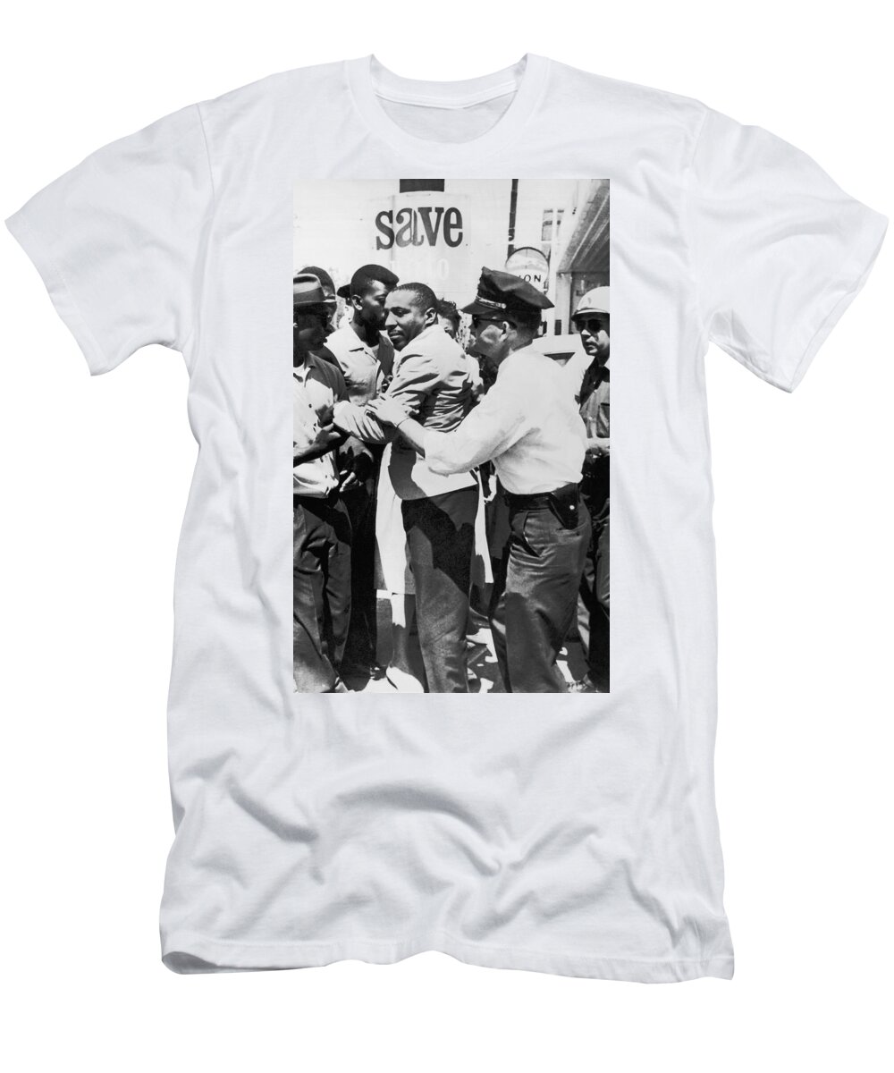 1960s T-Shirt featuring the photograph Dick Gregory Civil Rights by Underwood Archives