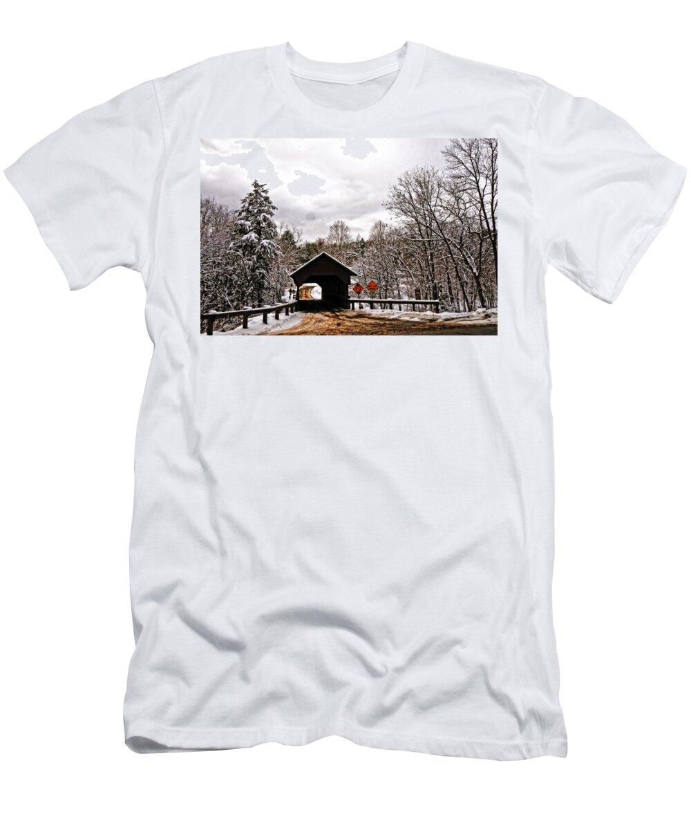 Bridge T-Shirt featuring the photograph Dingleton Hill Bridge by Mike Martin