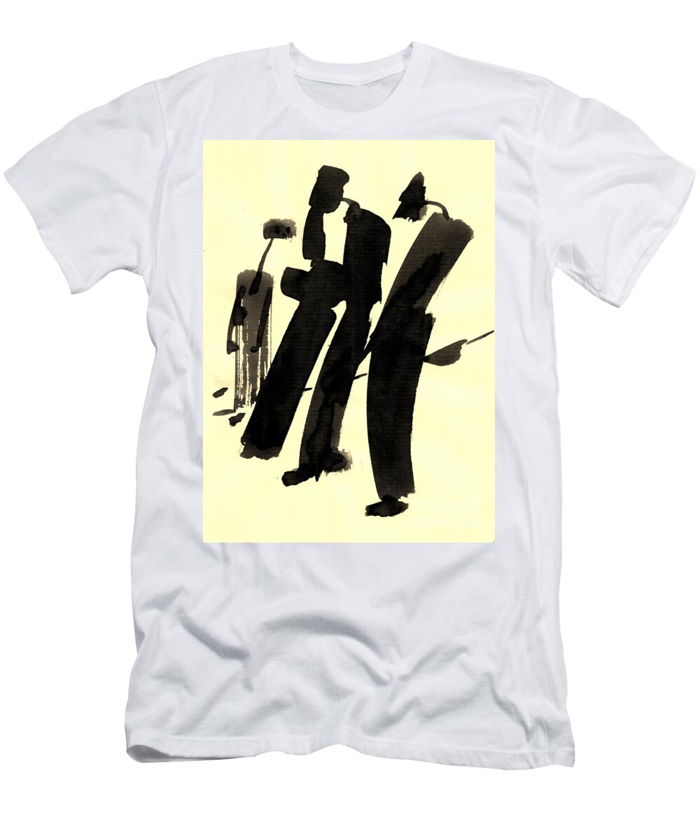 Talk T-Shirt featuring the drawing Discussion by Karina Plachetka