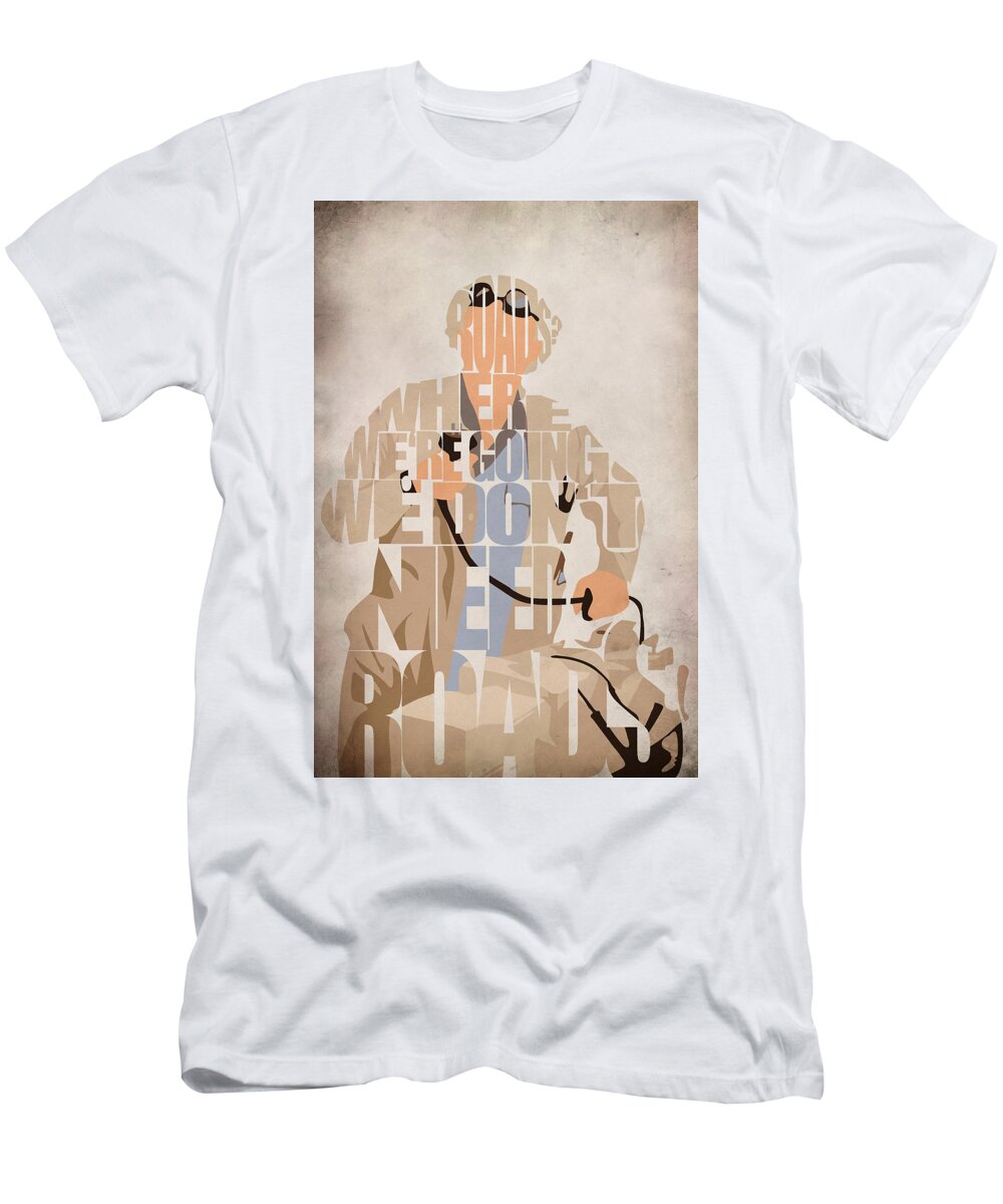 Bttf T-Shirt featuring the painting Doc. Brown by Inspirowl Design