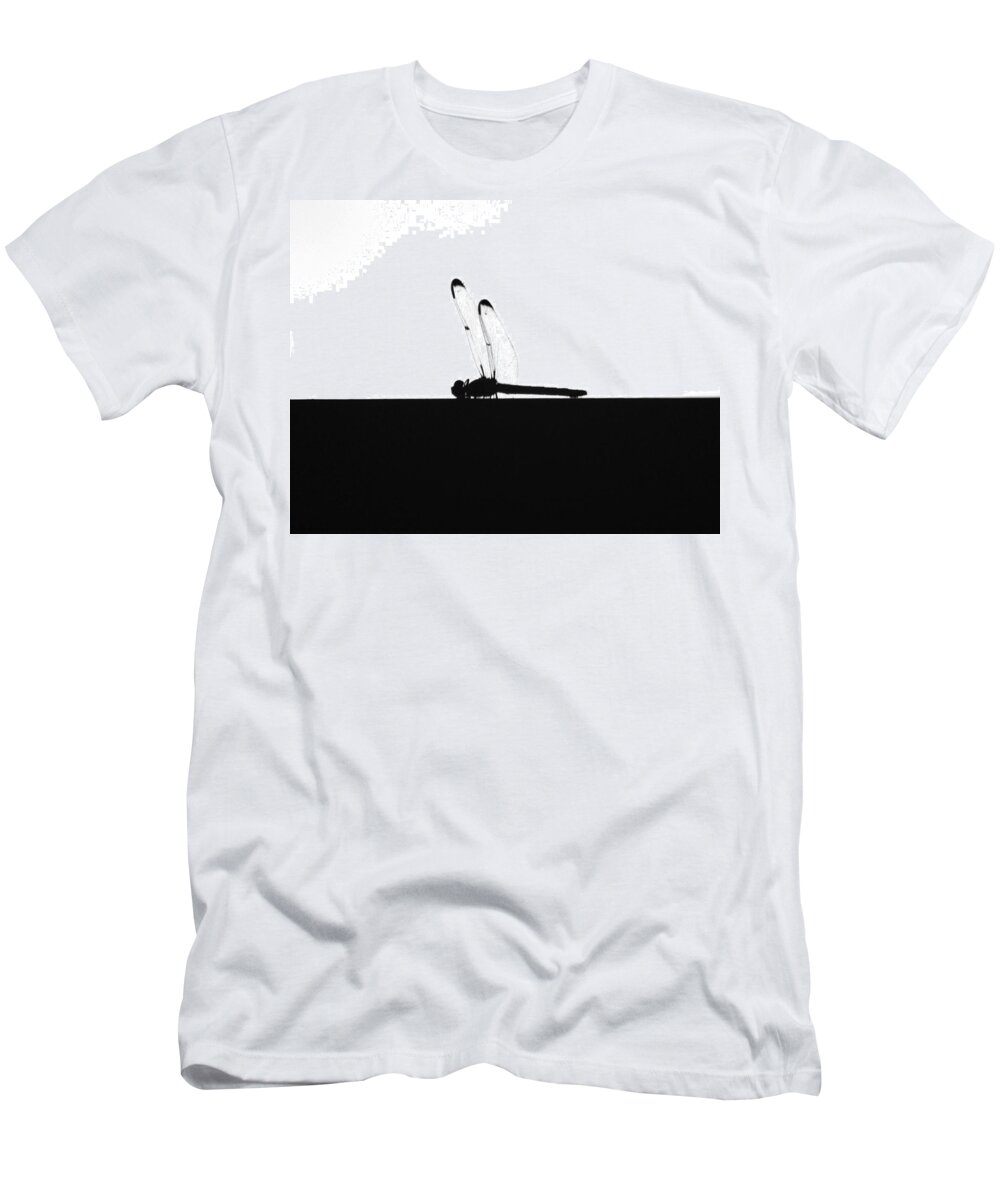 Silhouette T-Shirt featuring the photograph Dragonfly Silhouette by Maggy Marsh