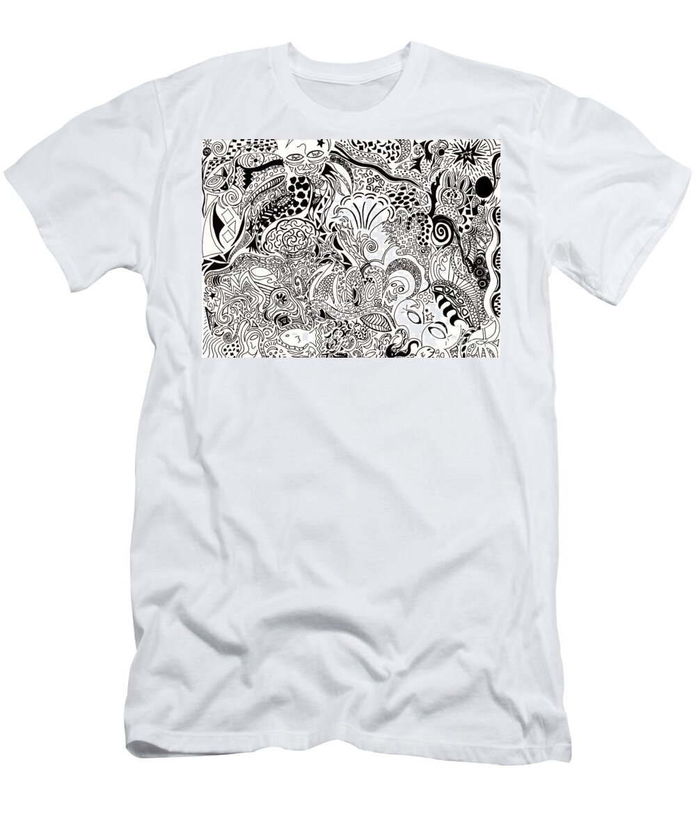 Dreamscape T-Shirt featuring the drawing Dreamscape by M West