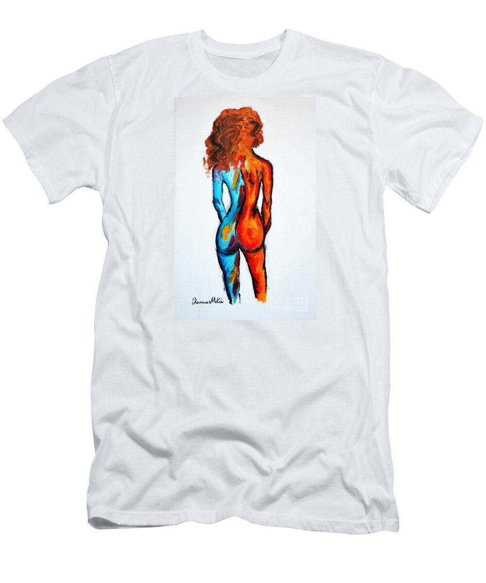 Duality T-Shirt featuring the painting Duality by Ramona Matei