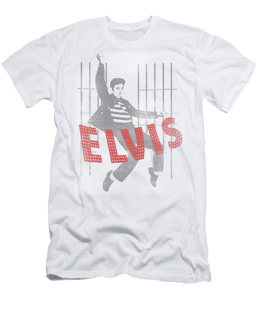 Elvis T-Shirt featuring the digital art Elvis - Iconic Pose by Brand A