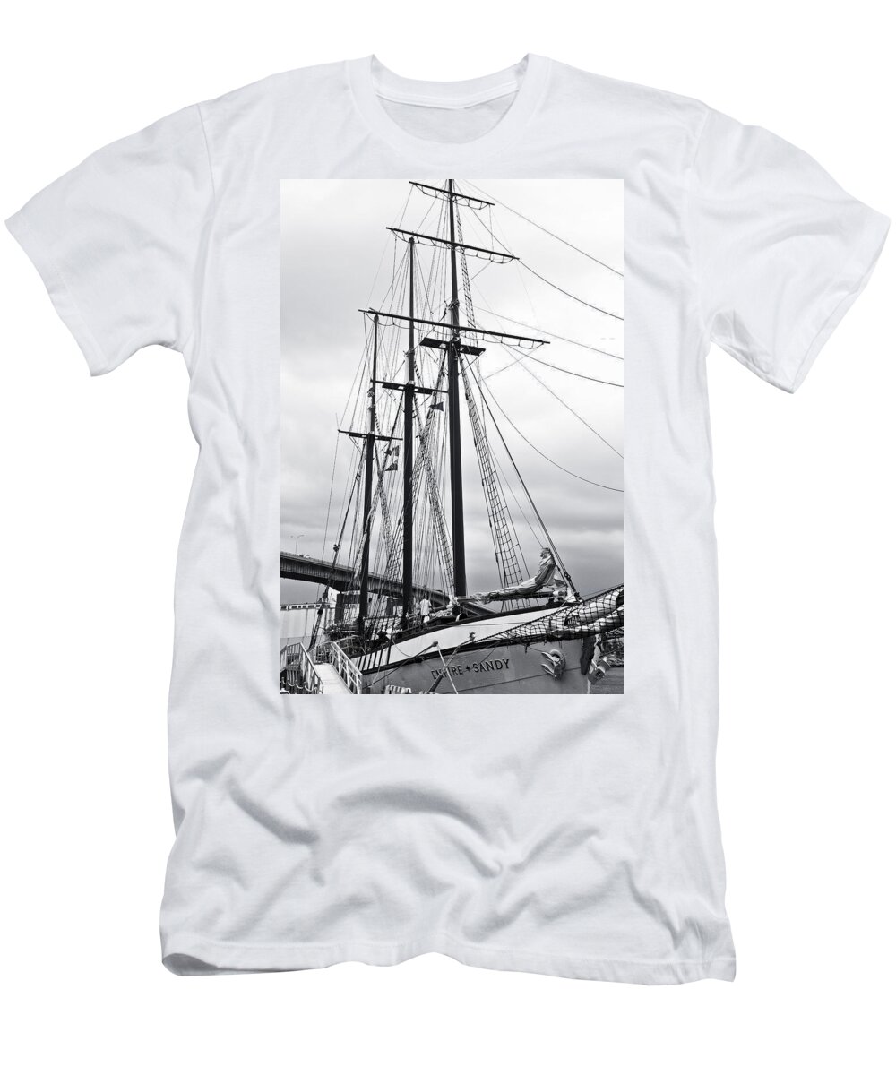 Buffalo Ny T-Shirt featuring the photograph Empire Sandy Black and White by Jim Markiewicz