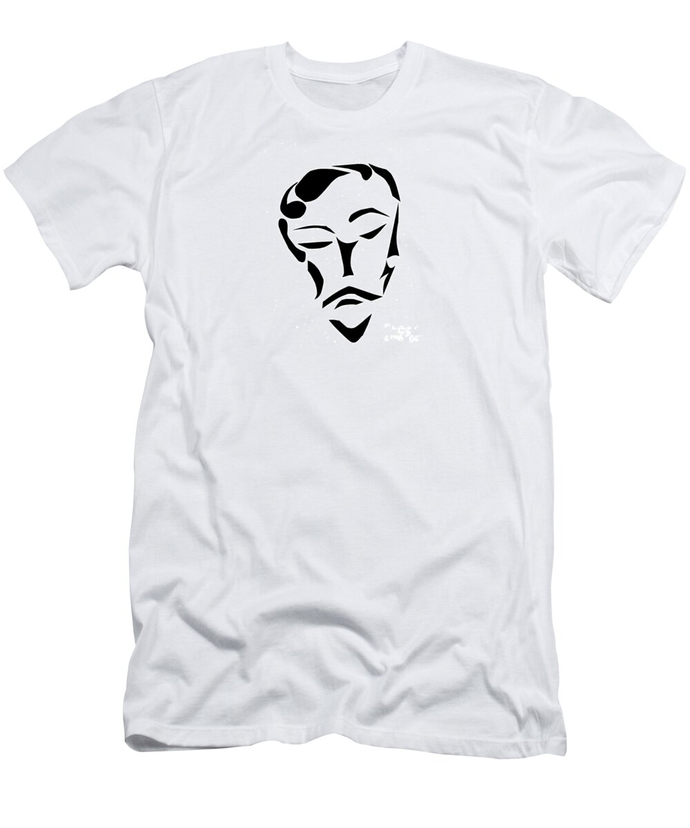 Face T-Shirt featuring the digital art Fancy Man by Delin Colon