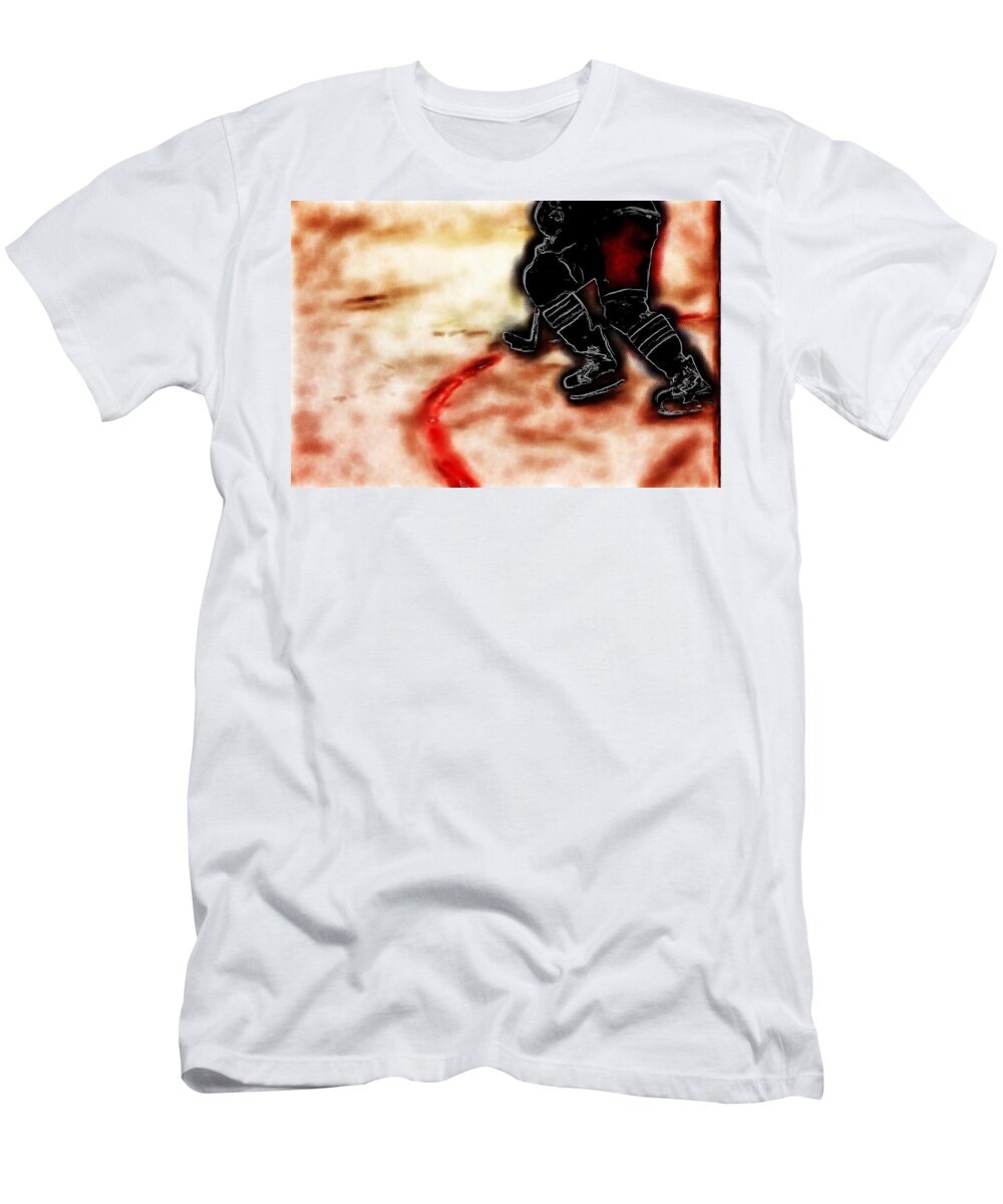 Hockey T-Shirt featuring the photograph Fast Action Hockey by Karol Livote