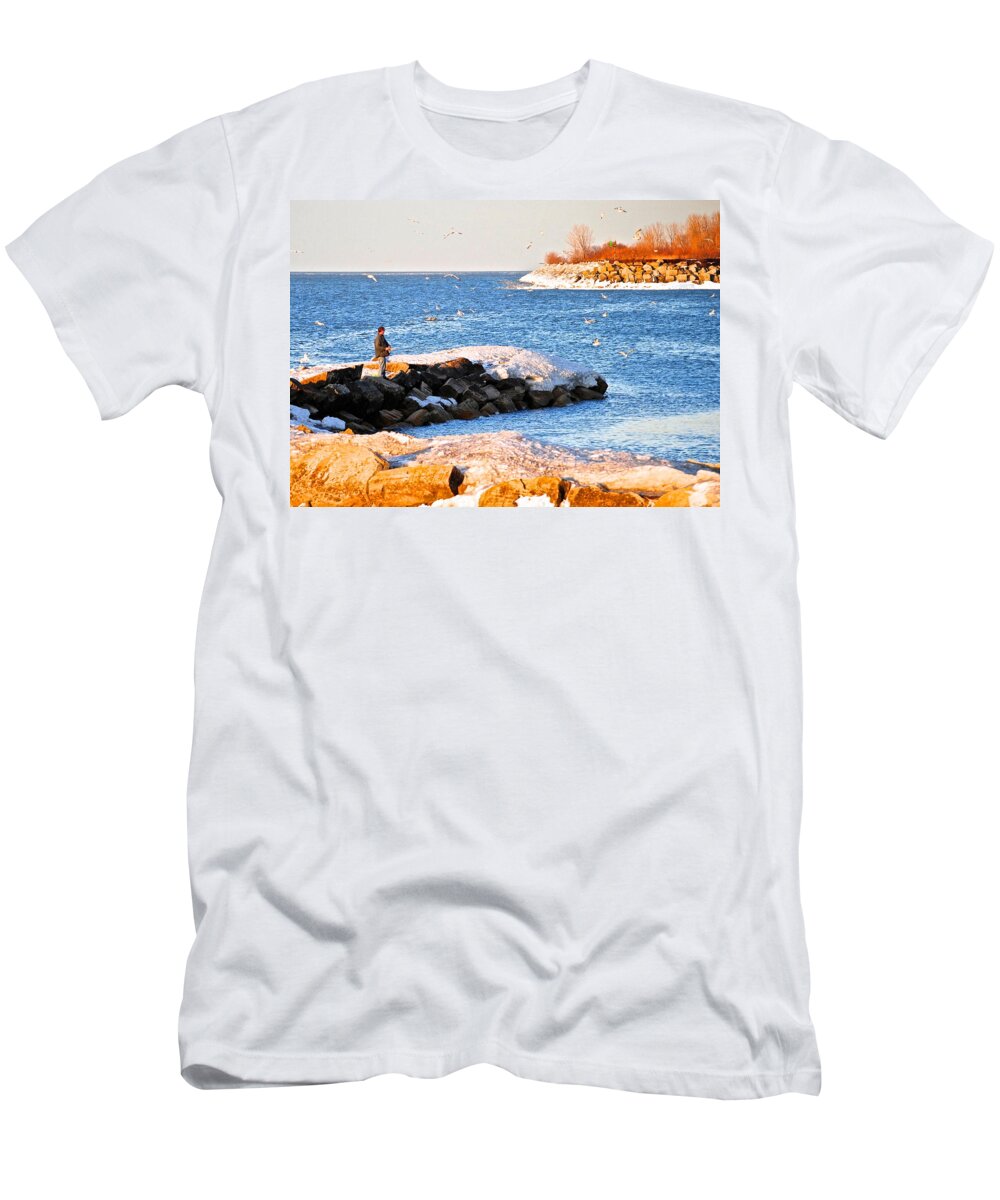 Cove T-Shirt featuring the photograph Fishermans Cove by Frozen in Time Fine Art Photography
