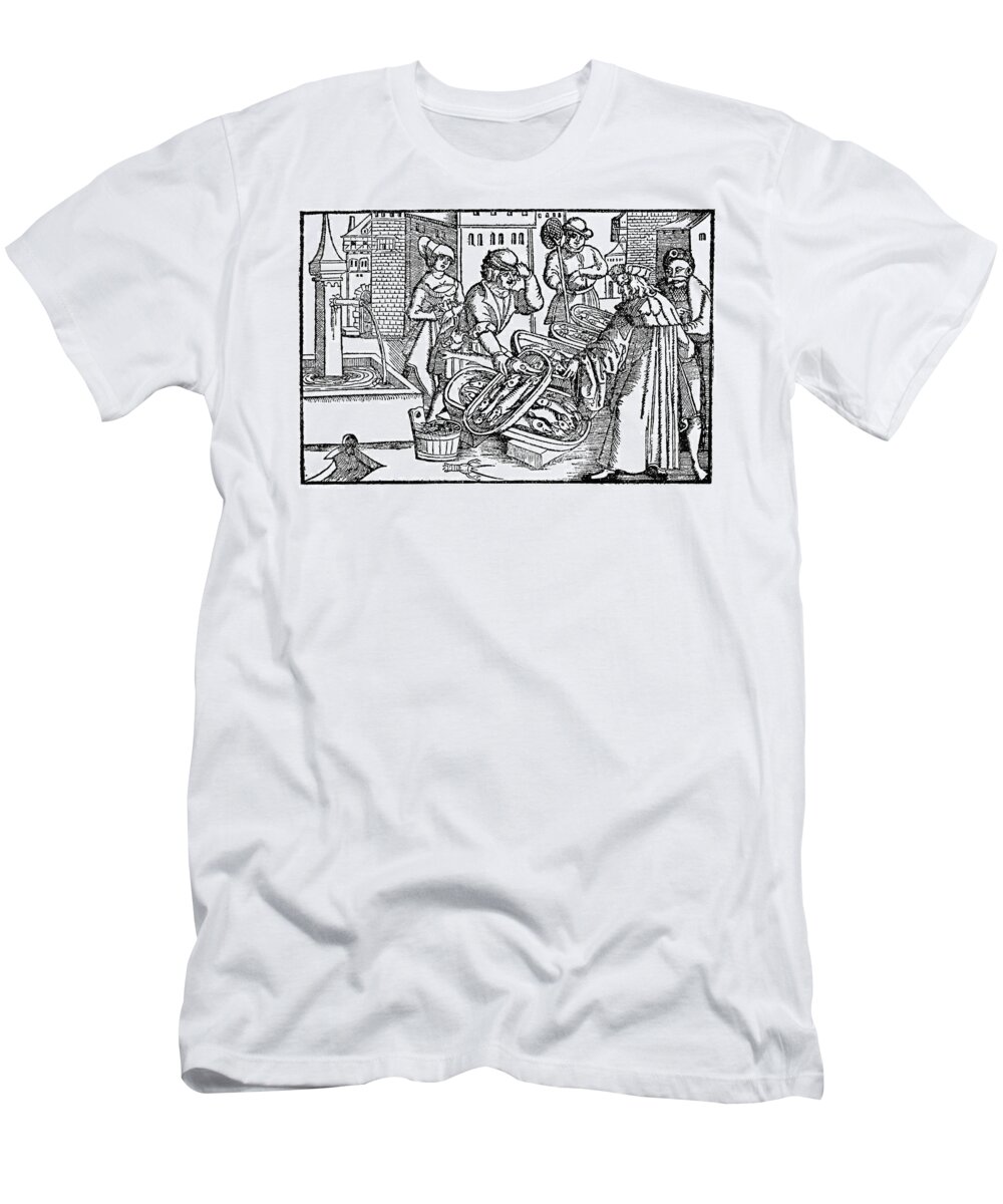 1516 T-Shirt featuring the painting Fishermen, 1516 by Granger