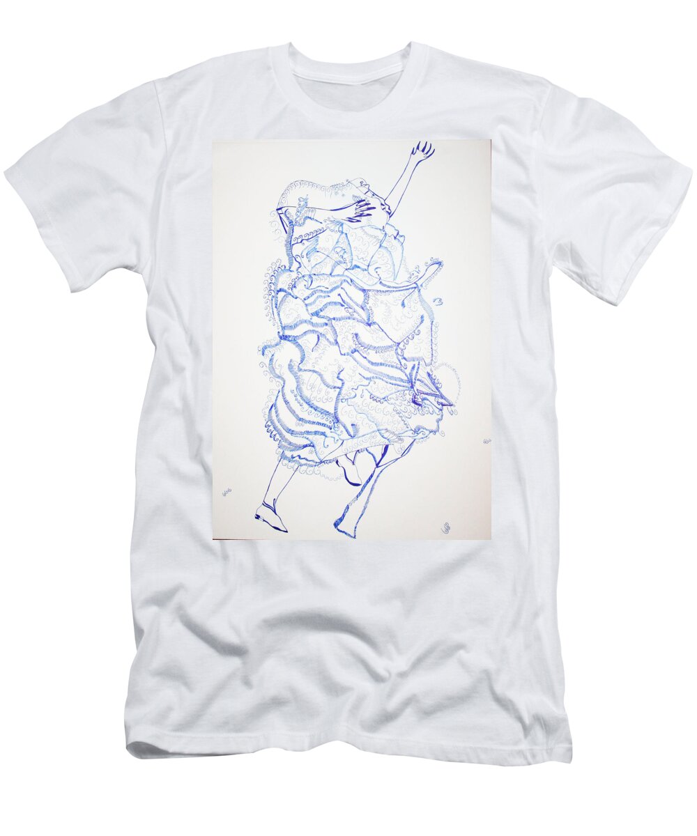 Jesus T-Shirt featuring the drawing Flamenco - Spain by Gloria Ssali