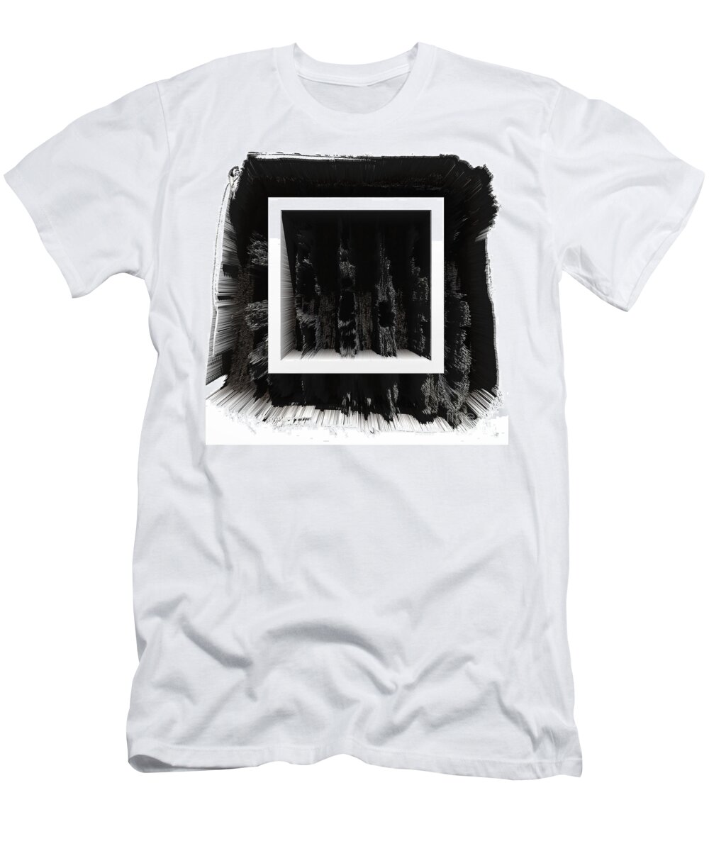 (c) Paul Davenport T-Shirt featuring the painting Flat etched Extraction v by Paul Davenport