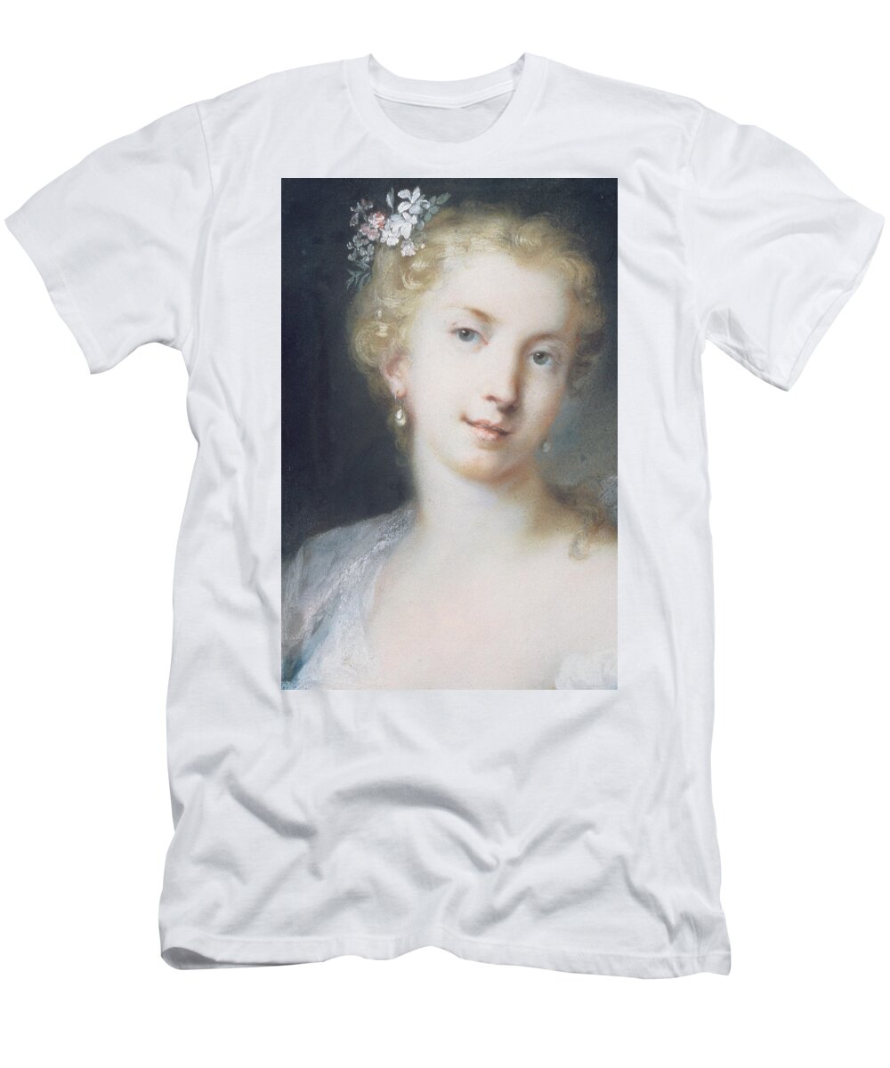 Flora T-Shirt featuring the painting Flora by Rosalba Giovanna Carriera