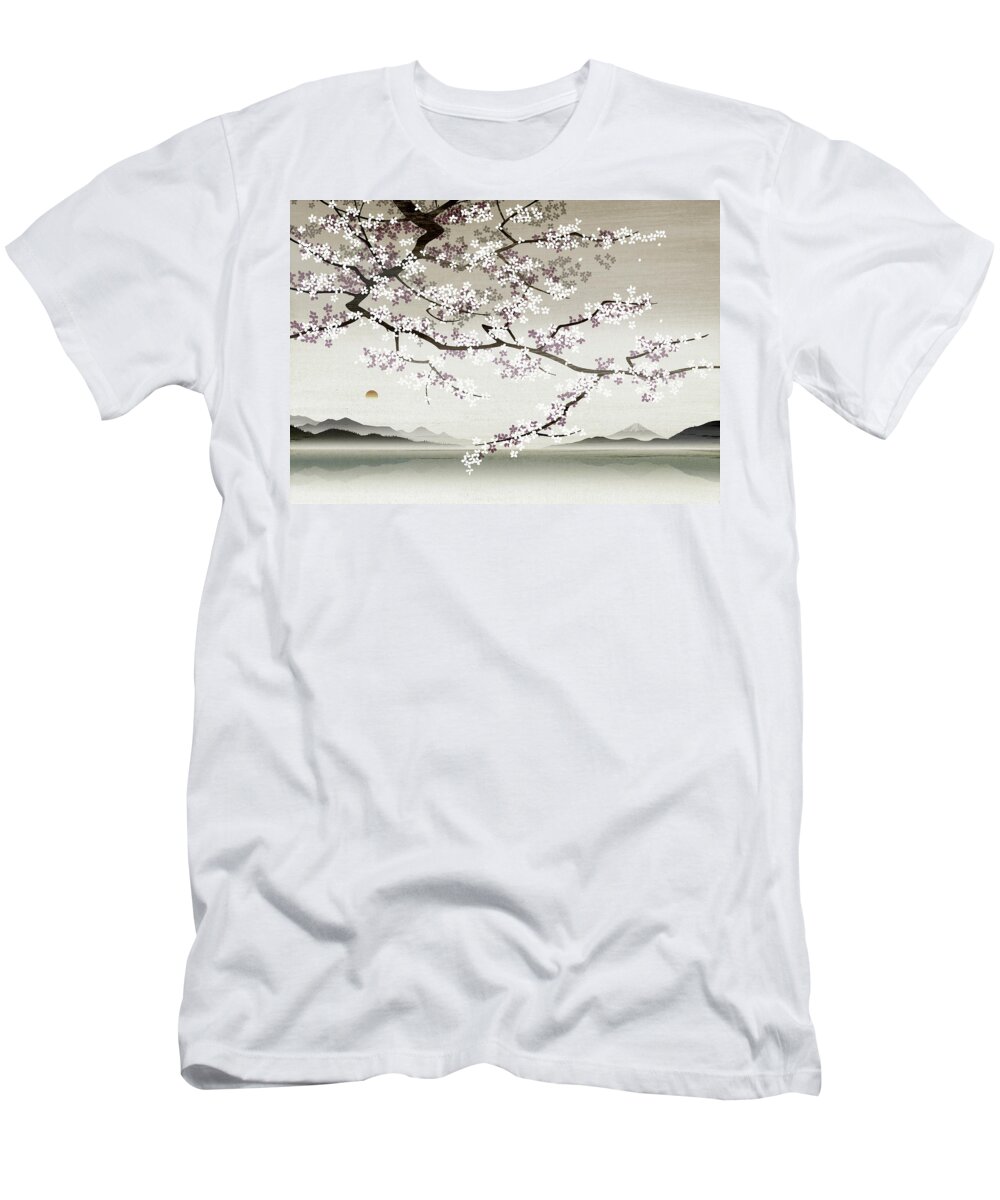Asian Culture T-Shirt featuring the photograph Flower Blossom In Asian Landscape by Ikon Ikon Images