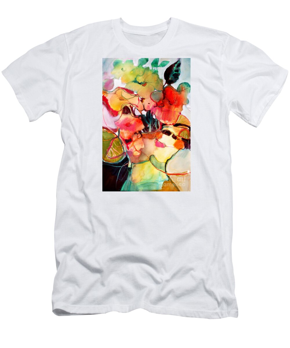 Flowers T-Shirt featuring the painting Flower Vase No. 2 by Michelle Abrams
