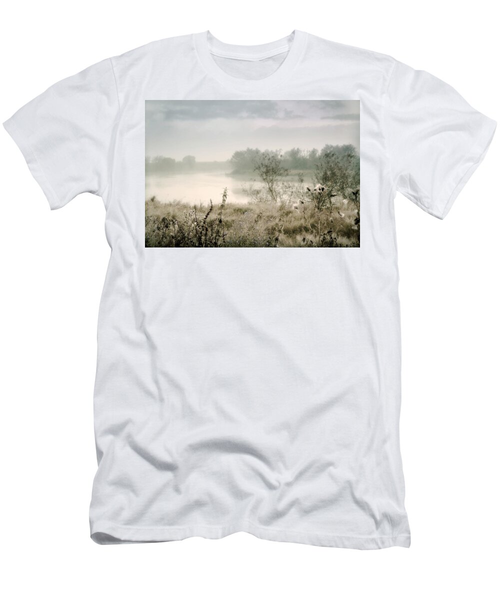 Scotland T-Shirt featuring the photograph Fog Over the River. Stirling. Scotland by Jenny Rainbow