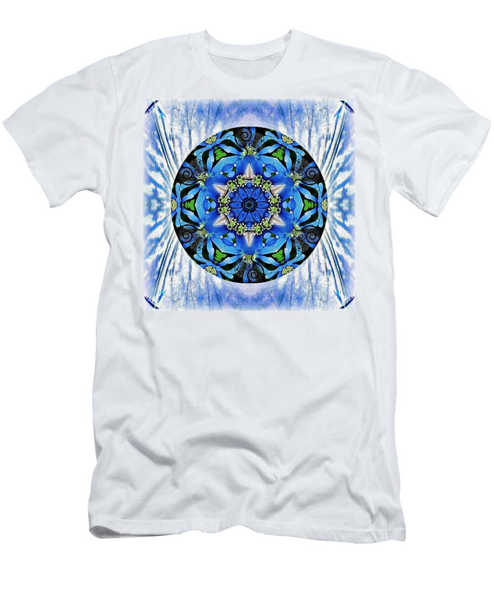 Anemone Blanda T-Shirt featuring the mixed media Freedom and Love by Alicia Kent