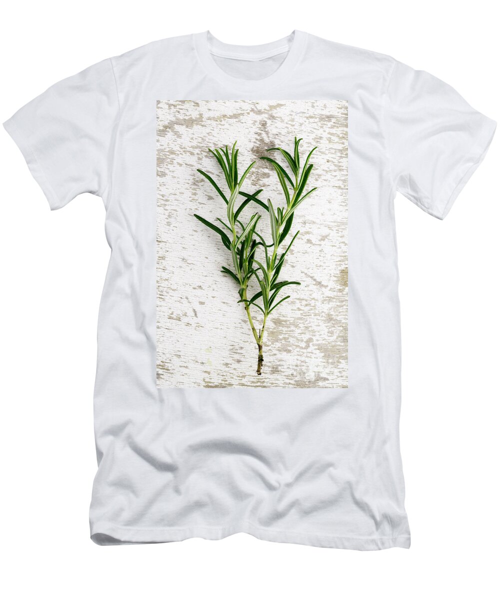 Rosemary T-Shirt featuring the photograph Fresh Rosemary by Nailia Schwarz