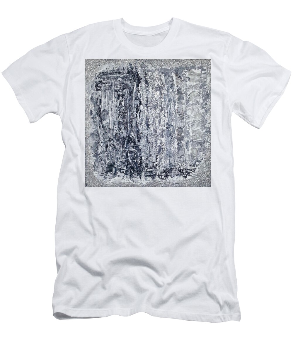 Abstract Artwork T-Shirt featuring the painting G1 - greys by KUNST MIT HERZ Art with heart