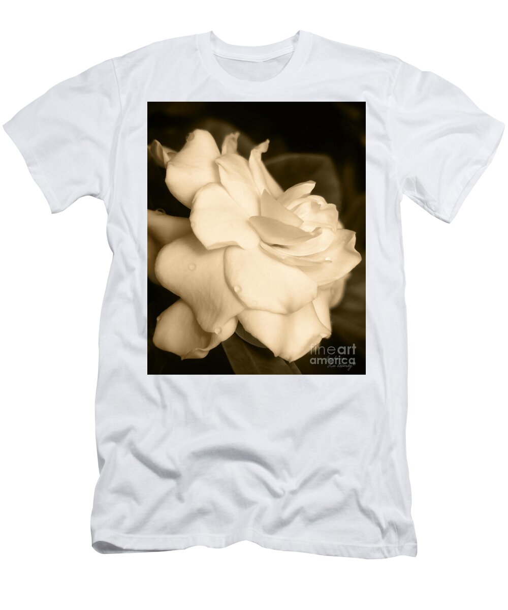  T-Shirt featuring the photograph Gardenia by Lee Owenby