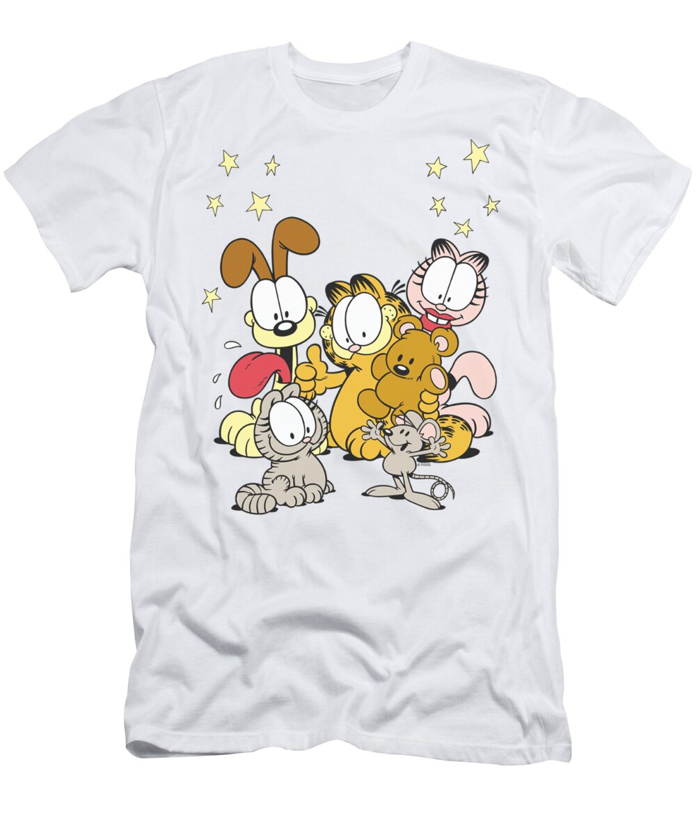 Garfield T-Shirt featuring the digital art Garfield - Friends Are Best by Brand A