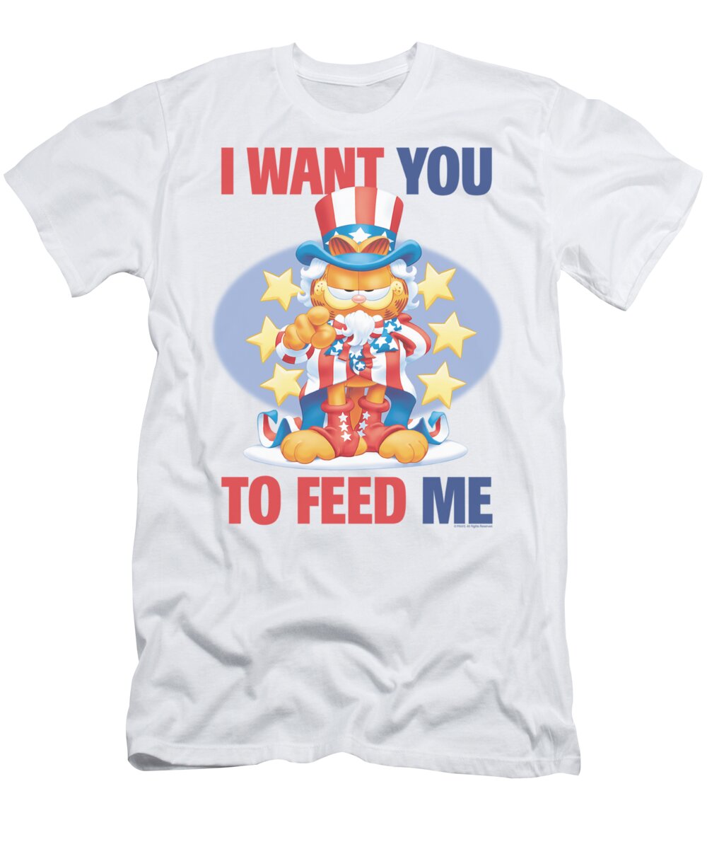 Garfield T-Shirt featuring the digital art Garfield - I Want You by Brand A
