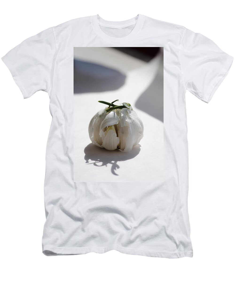 Garlic T-Shirt featuring the photograph Garlic Clove by Carrie Godwin