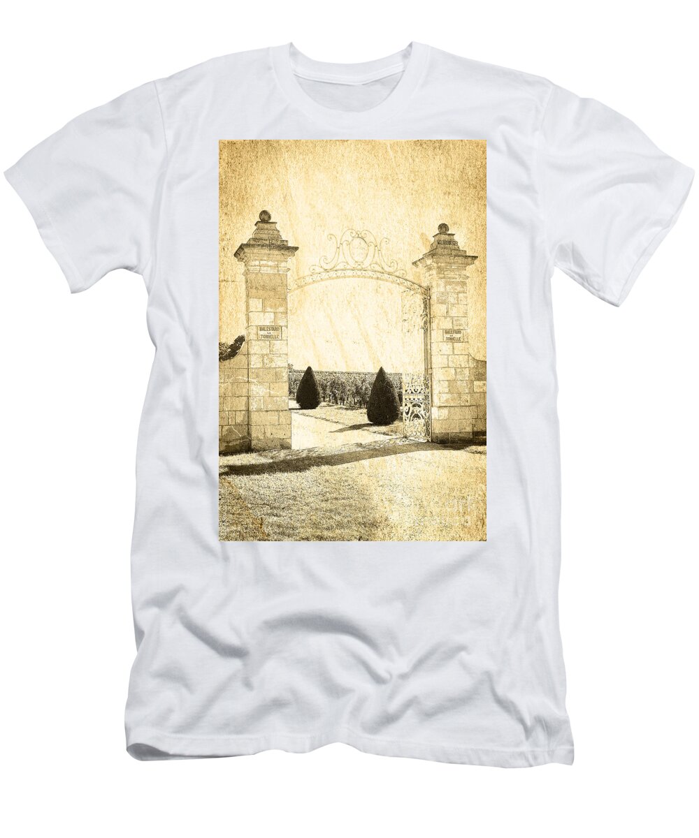 Gate T-Shirt featuring the photograph Gateway Into The Garden by Heiko Koehrer-Wagner