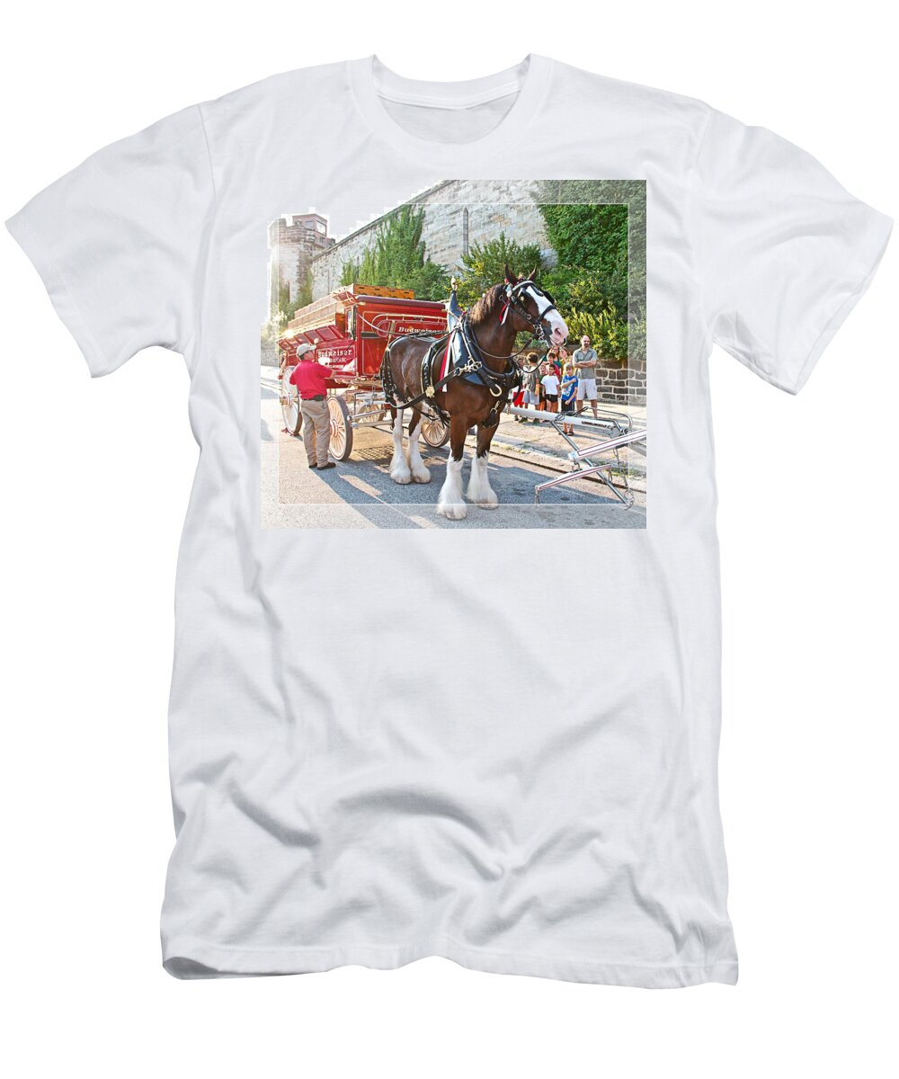 Budweiser T-Shirt featuring the photograph Getting Hitched by Alice Gipson