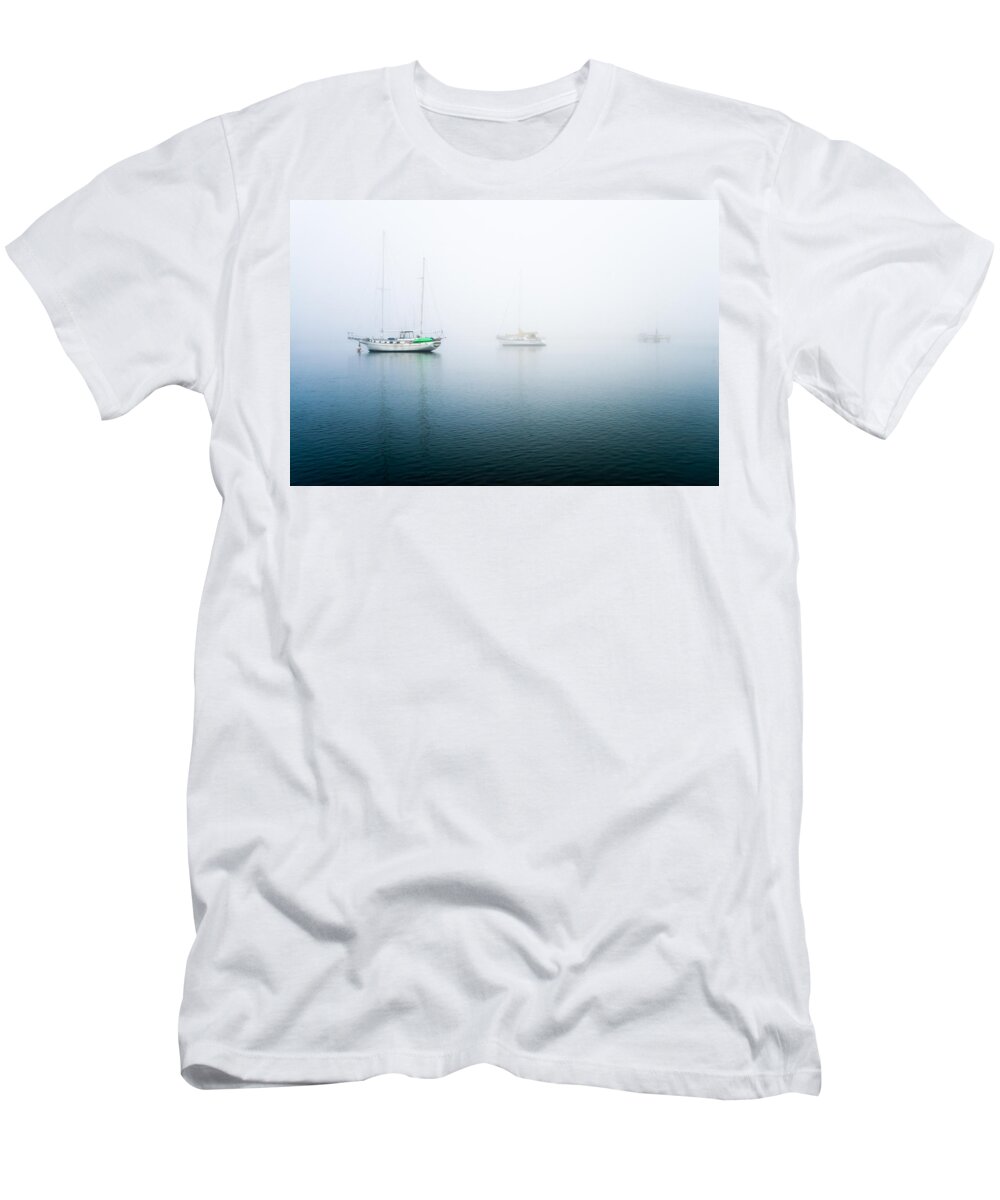 Morro Bay T-Shirt featuring the photograph Ghost Boats in Morro Bay by Priya Ghose