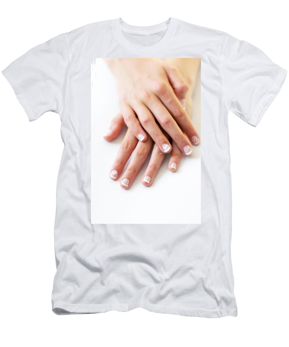 Adult T-Shirt featuring the photograph Girl Hands by Carlos Caetano