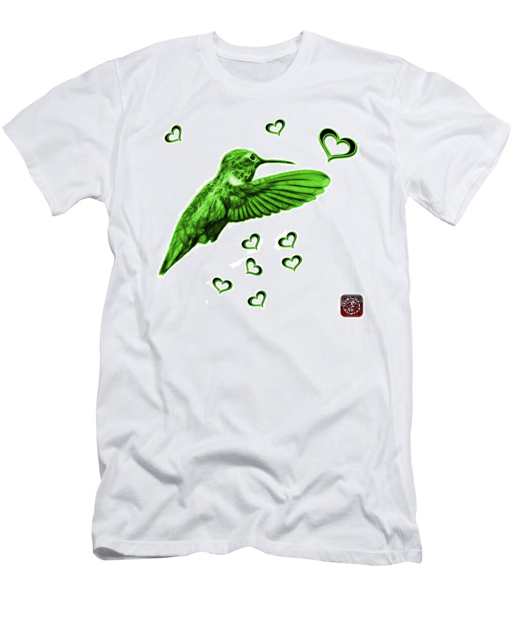Hummingbird T-Shirt featuring the digital art Green Hummingbird - 2055 F S M by James Ahn