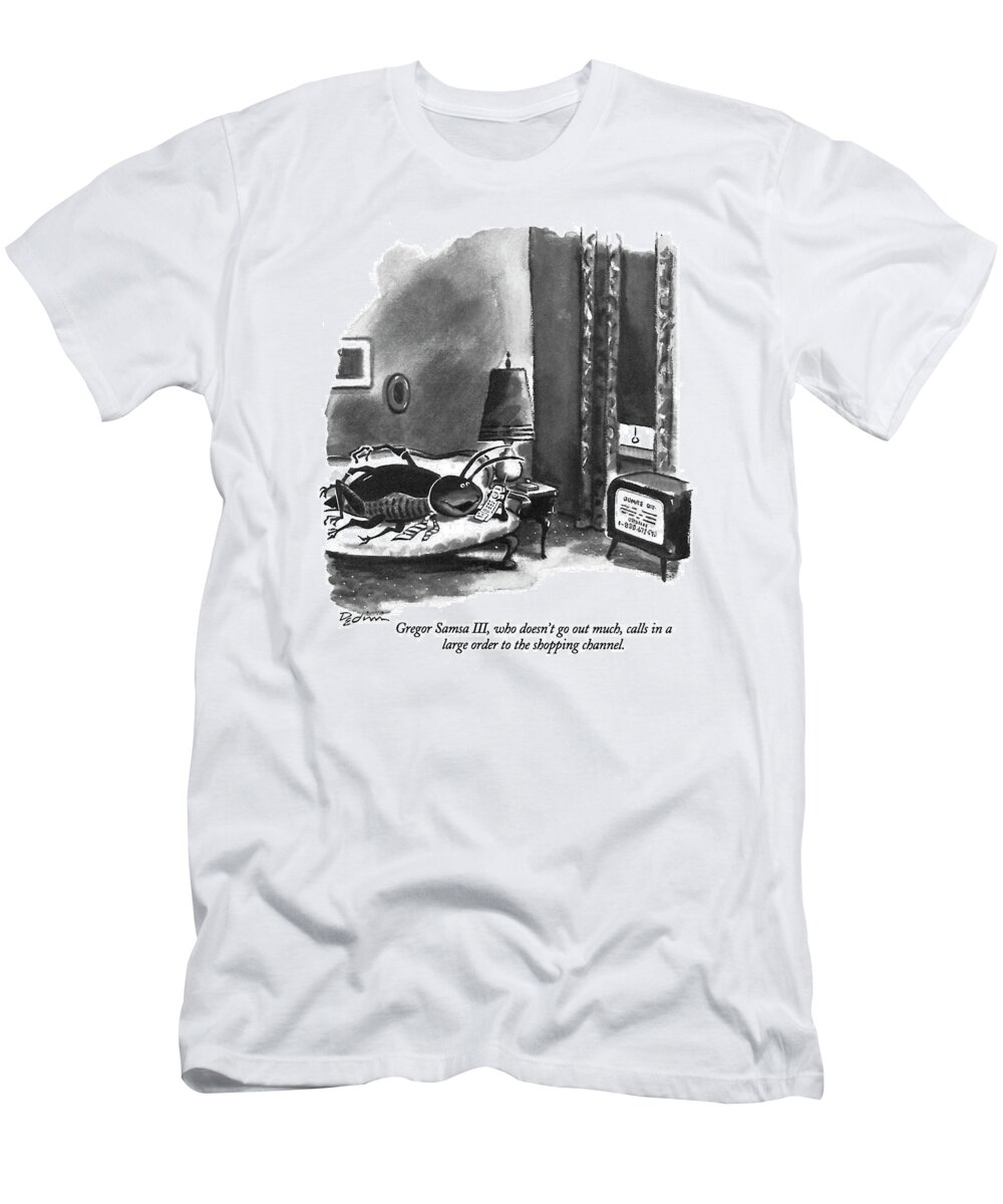 Gregor Samsa Iii T-Shirt featuring the drawing Gregor Samsa IIi by Eldon Dedini