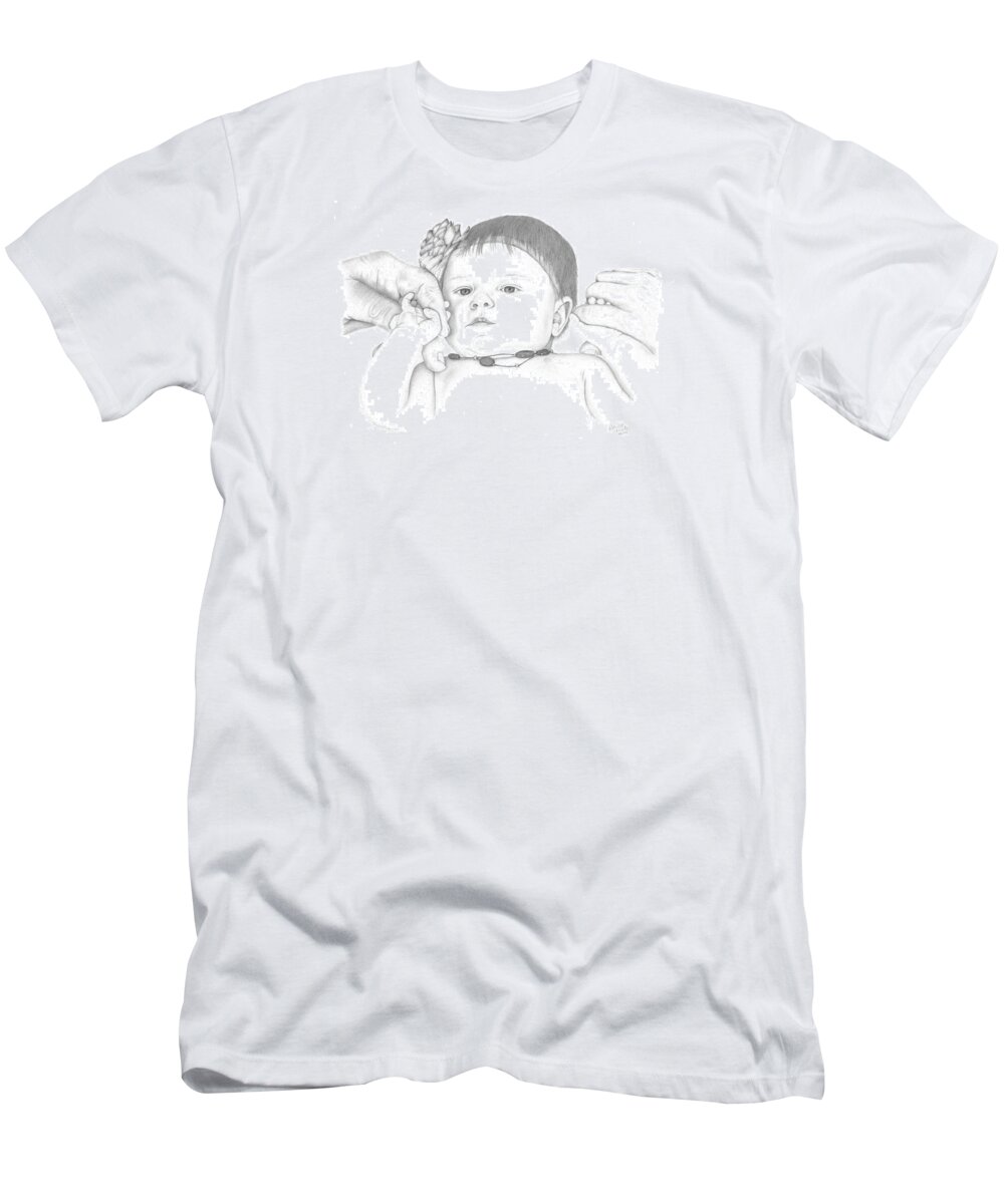 Baby T-Shirt featuring the drawing Guiding Hands by Patricia Hiltz