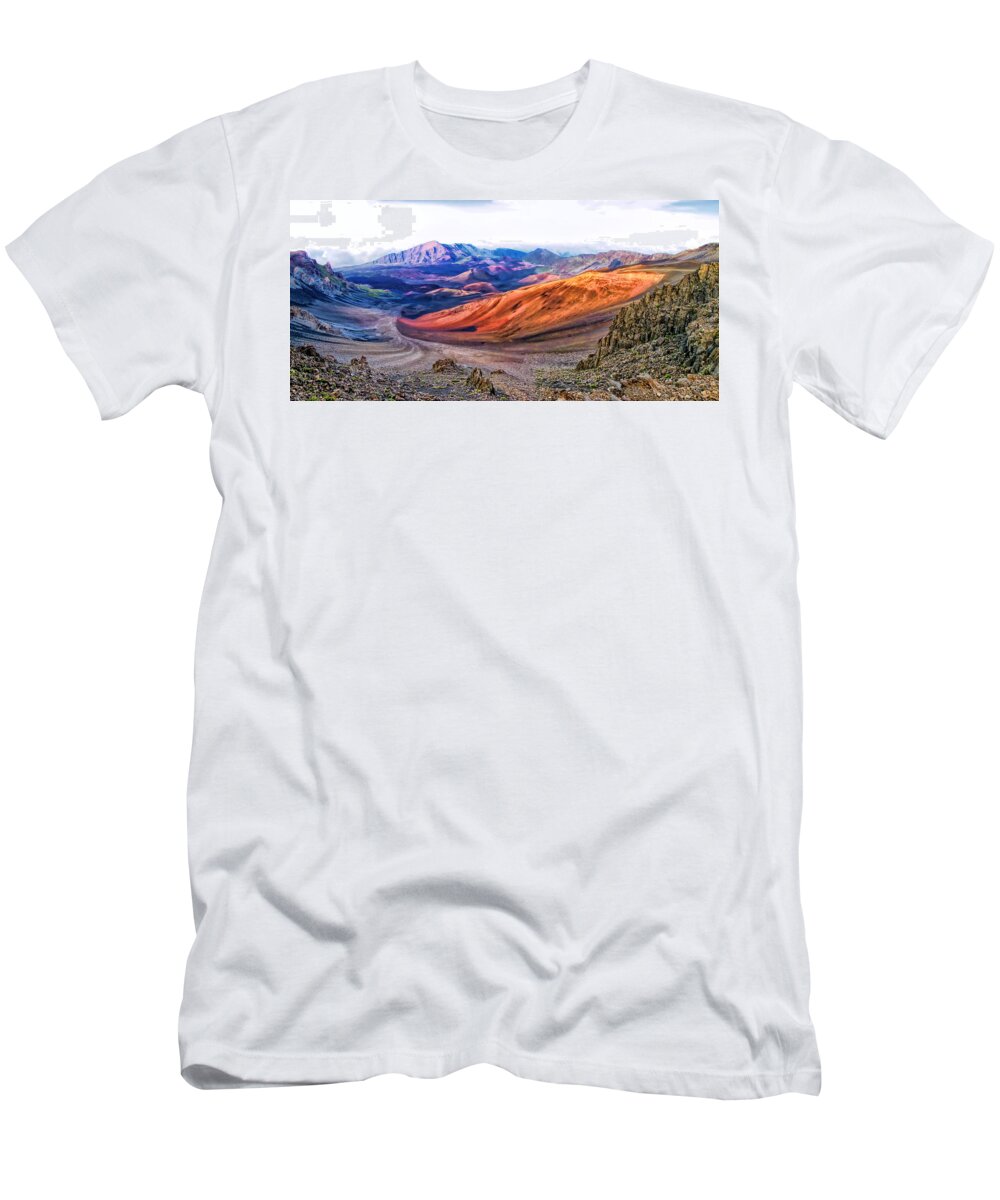 Hawaii T-Shirt featuring the photograph Haleakala Panorama 5 by Dawn Eshelman