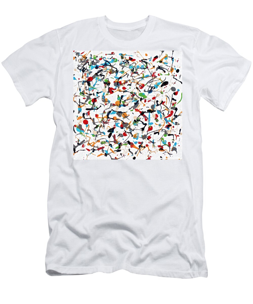 Abstract T-Shirt featuring the painting Happy Dance by Artcetera By   LizMac