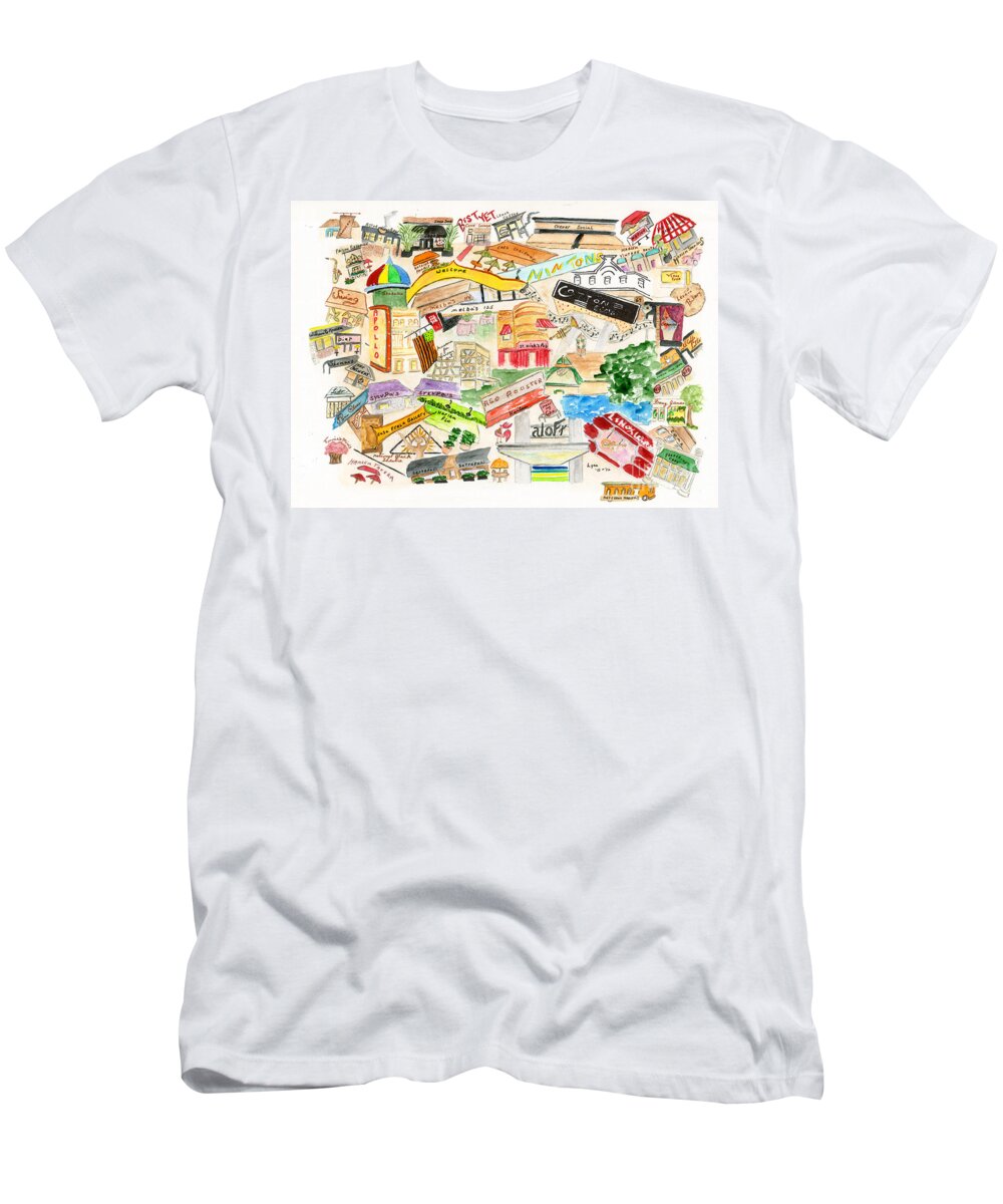 Harlem Collage T-Shirt featuring the painting Harlem Collage by AFineLyne