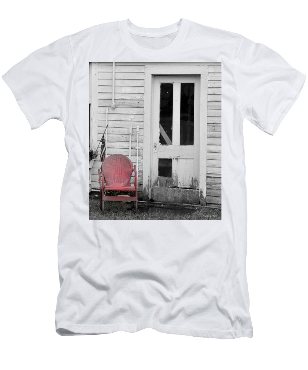 Chair T-Shirt featuring the photograph Have A Seat by Andrea Platt