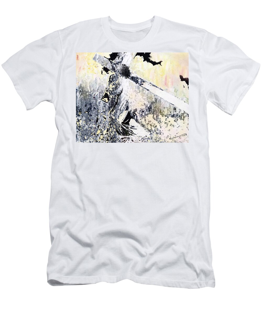 Prince Of Peace T-Shirt featuring the mixed media He Loved Us more by Kume Bryant