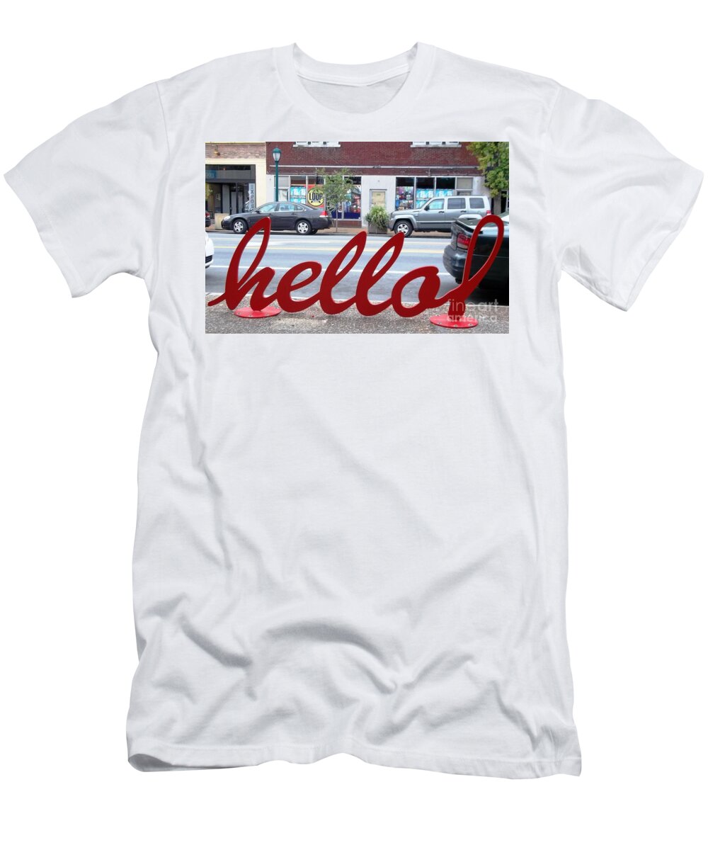 T-Shirt featuring the photograph Hello by Kelly Awad