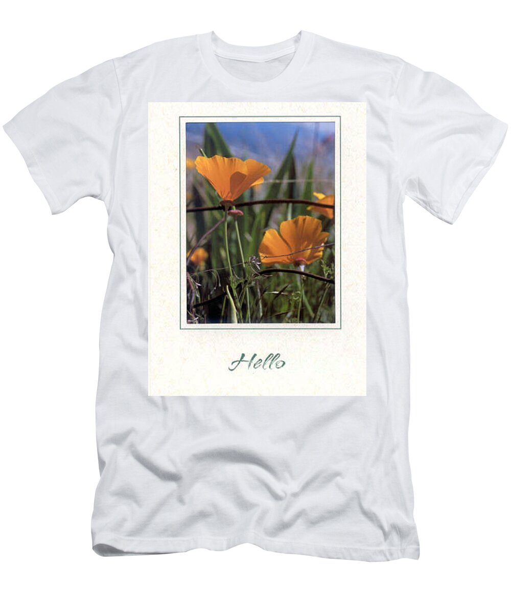Greeting T-Shirt featuring the photograph Hello by Sharon Elliott