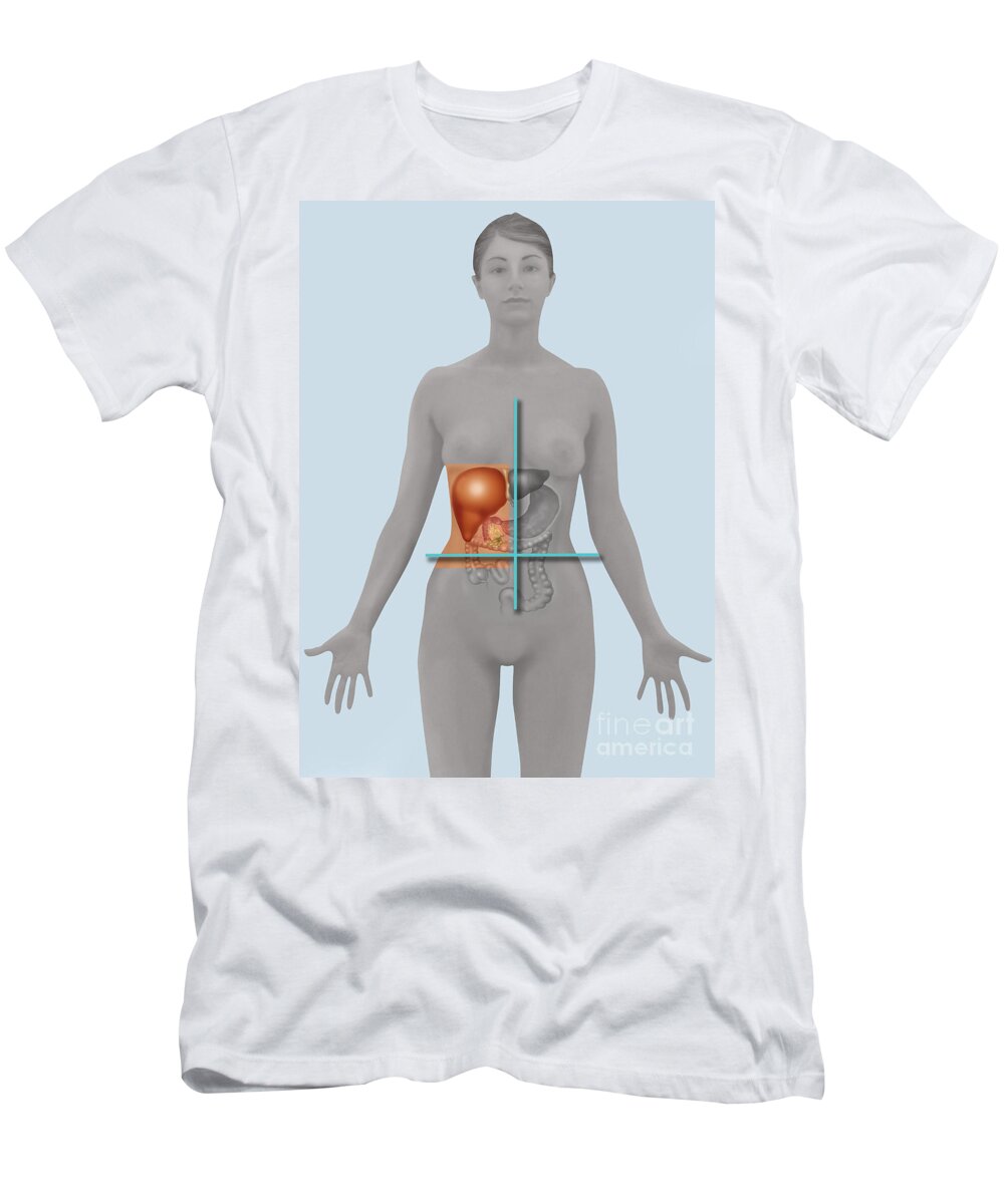 Medical T-Shirt featuring the photograph Hepatitis C by Gwen Shockey