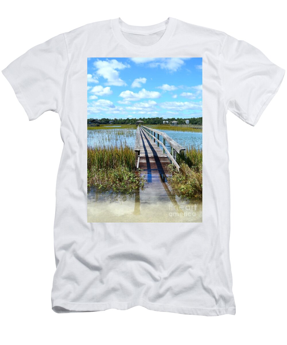 Scenic T-Shirt featuring the photograph High Tide At Pawleys Island by Kathy Baccari