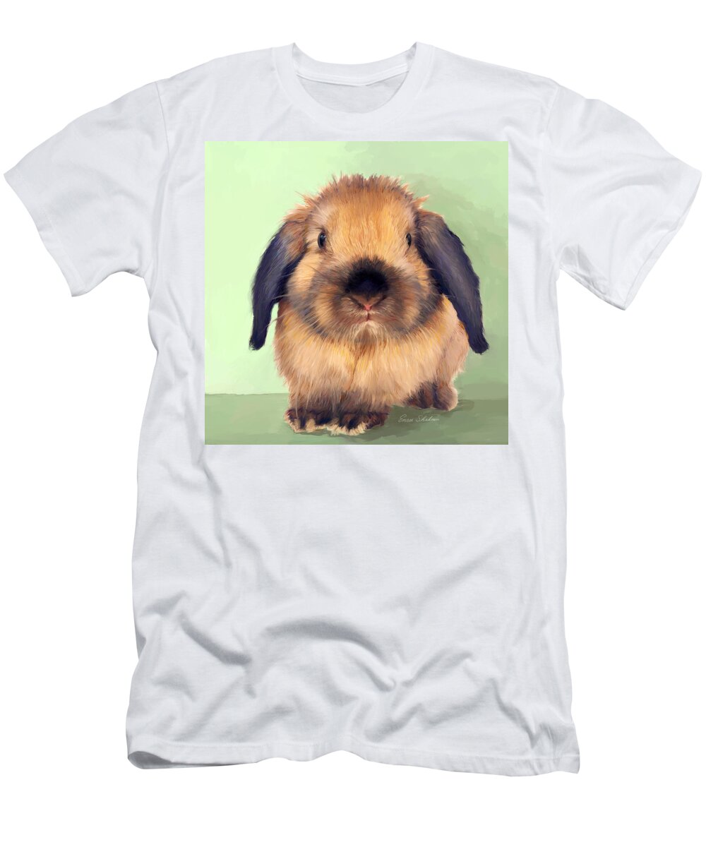 Holland Lop T-Shirt featuring the painting Holland Lop by Portraits By NC