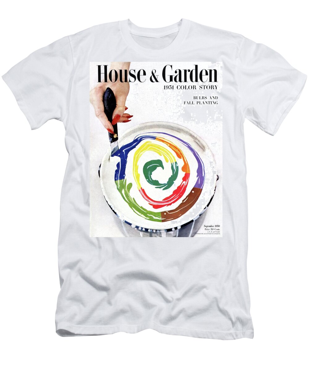 House & Garden T-Shirt featuring the photograph House & Garden Cover Of A Woman's Hand Stirring by Herbert Matter