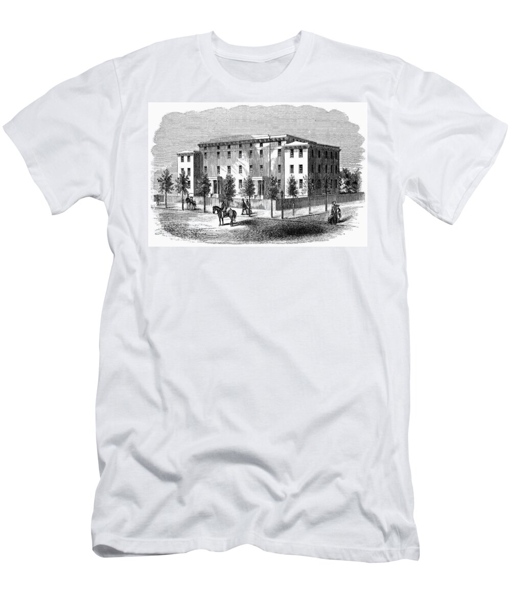 1850 T-Shirt featuring the painting Institute For Blind, C1850 by Granger