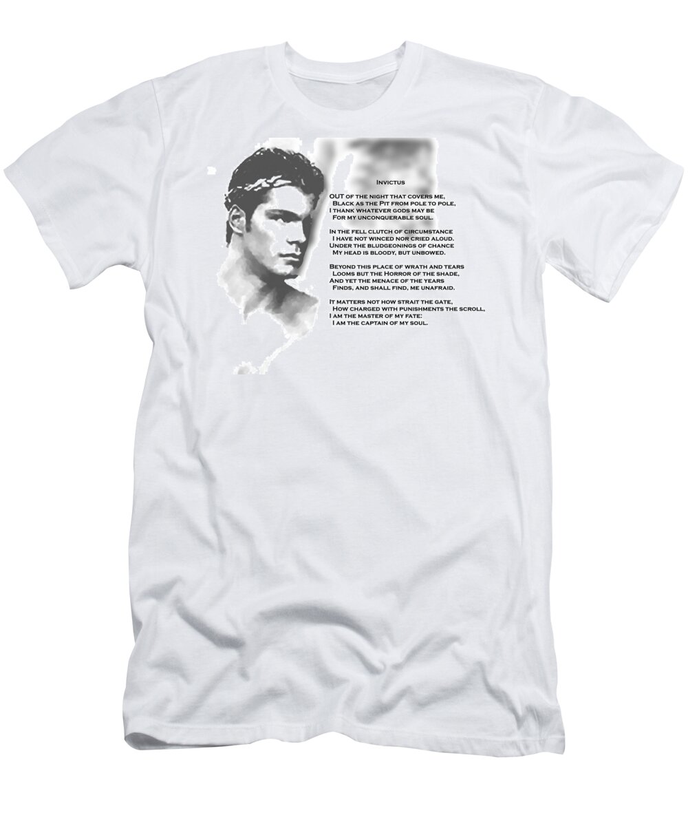 William Ernest Henley T-Shirt featuring the painting Invictus by Troy Caperton