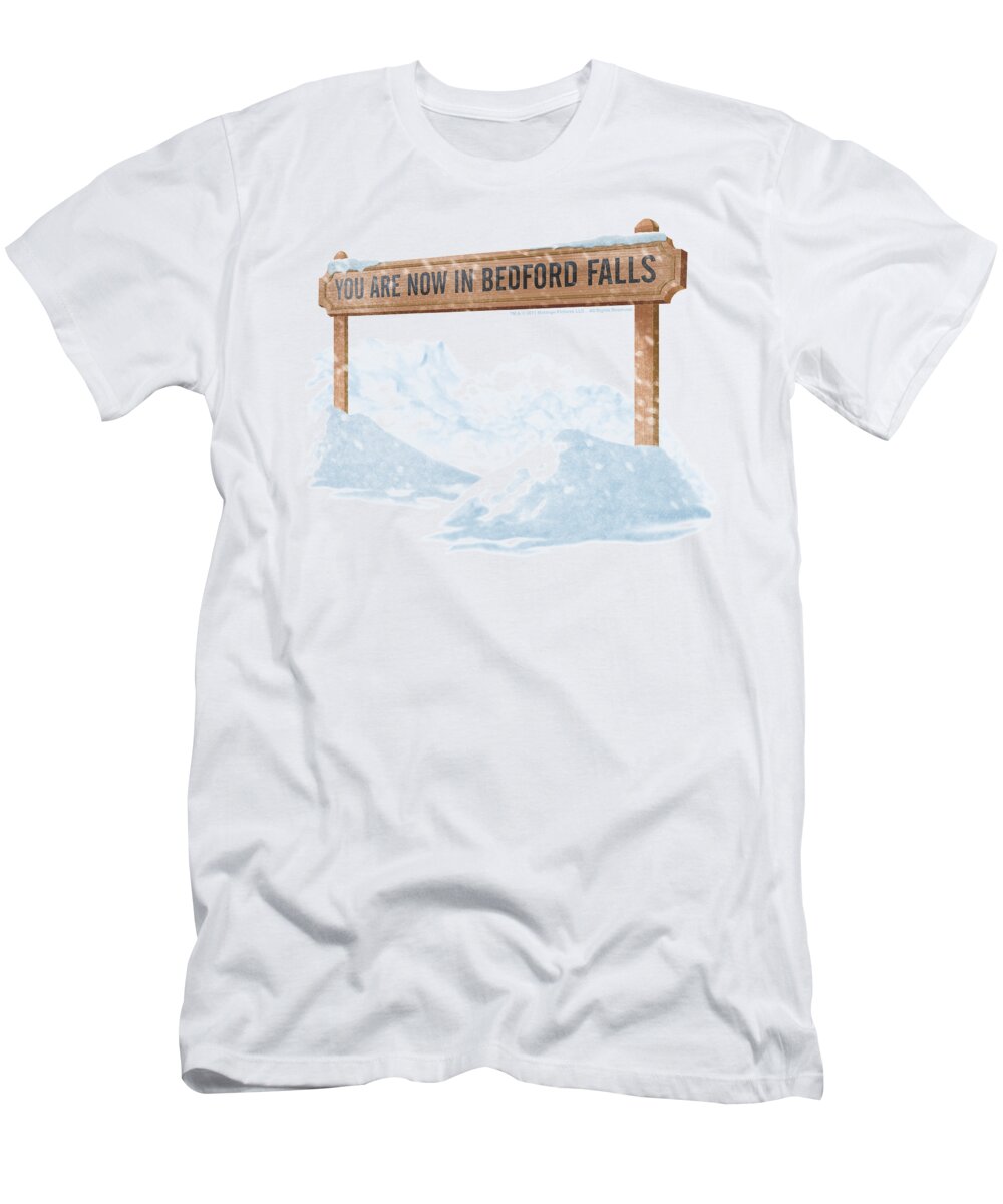 It's A Wonderful Life T-Shirt featuring the digital art Its A Wonderful Life - Bedford Falls by Brand A