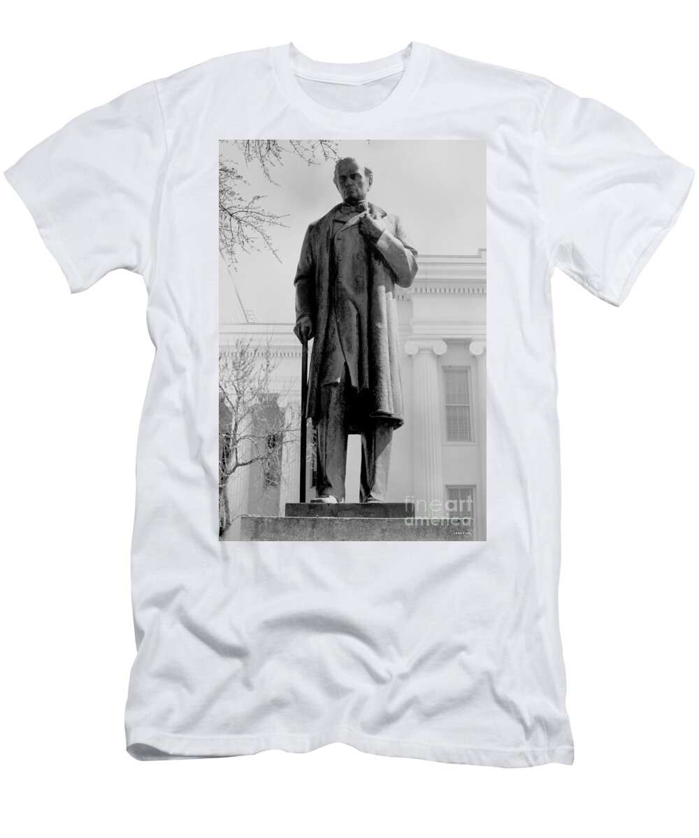 James Marion Sims T-Shirt featuring the photograph James M Sims State Capitol BW by Lesa Fine